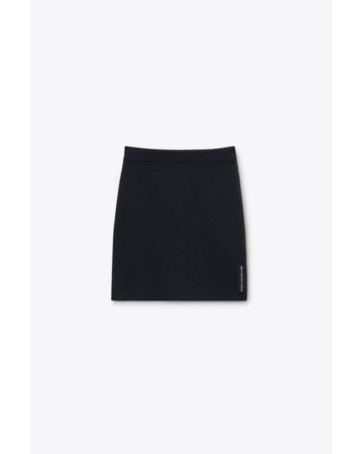 Alexander Wang Black Mini Skirt With Knit Logo Patch