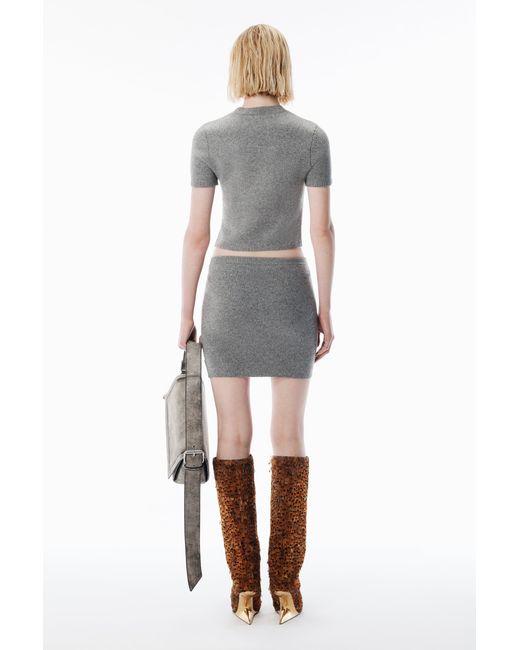 Alexander Wang Black Mini Skirt With Hotfix