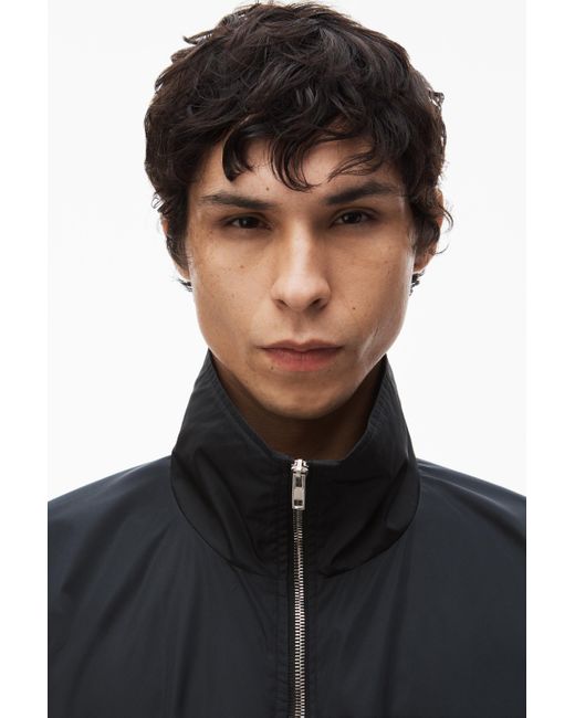 Alexander Wang Black Track Jacket In Crisp Nylon for men