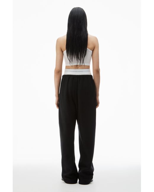 Sweatpants with wide waistband shop