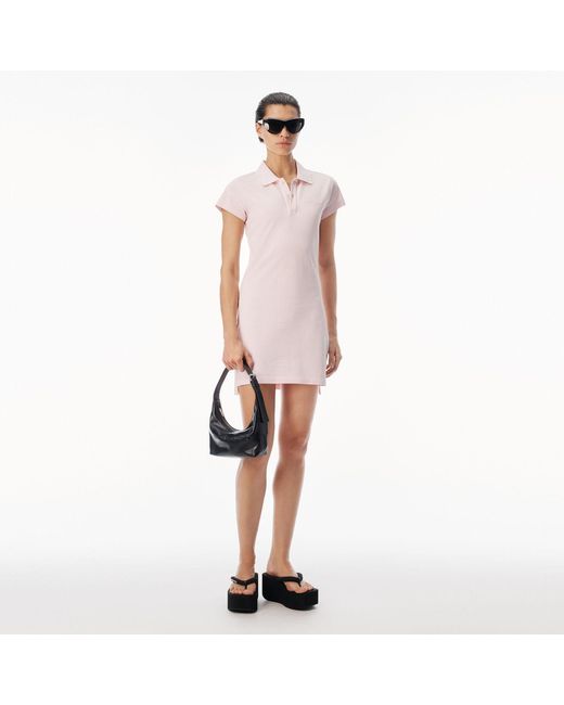 Alexander Wang Pink Crystal Embellished Polo Dress