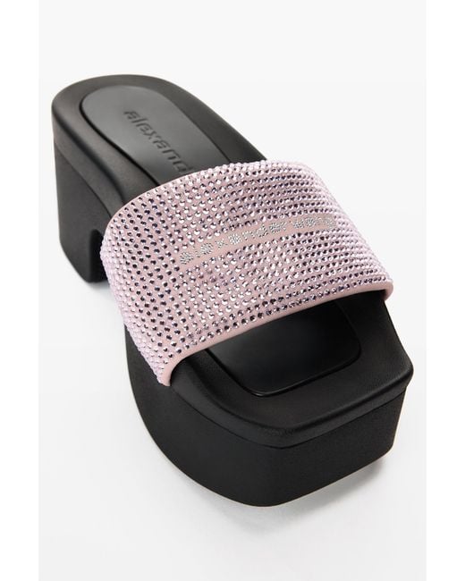 Alexander Wang Black Aw Hotfix Platform Slide
