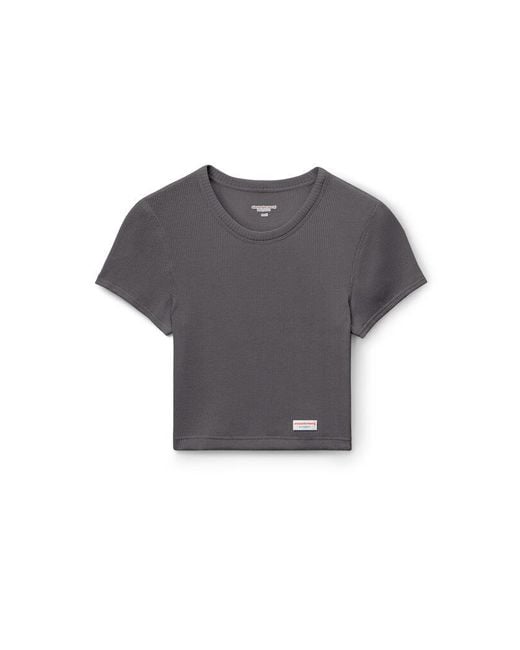 Alexander Wang White Cropped Baby Tee