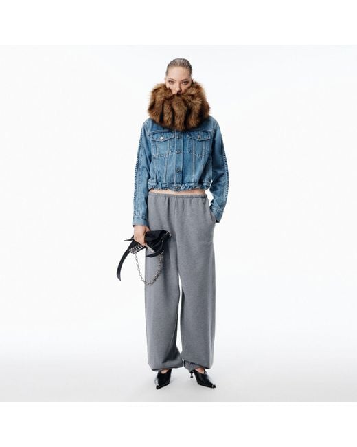 Alexander Wang Blue Mid-Rise Sweatpant