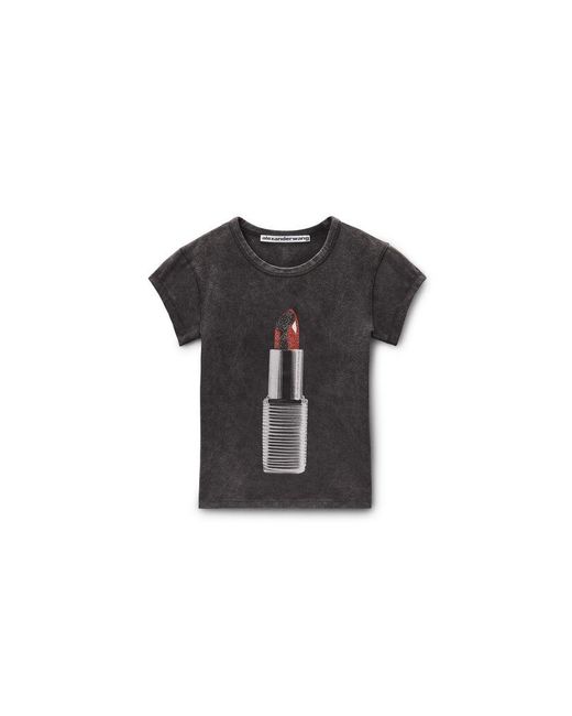 Alexander Wang Black Lipstick Baby Tee