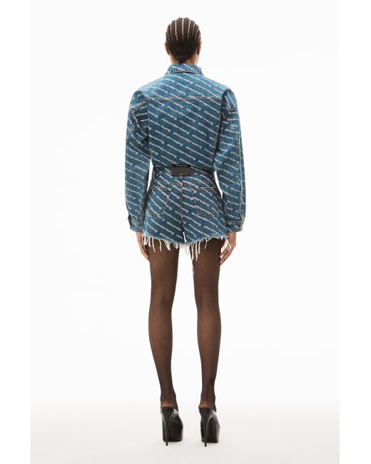 Alexander Wang Blue Bite Logo Short