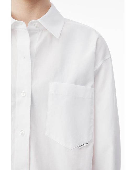 Alexander Wang White Boyfriend Shirt In Cotton