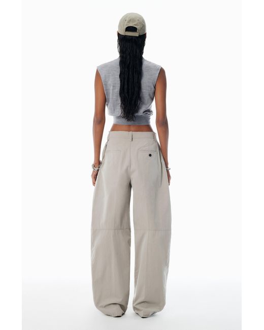 Alexander Wang Blue Cotton-Blend Balloon-Leg Pants