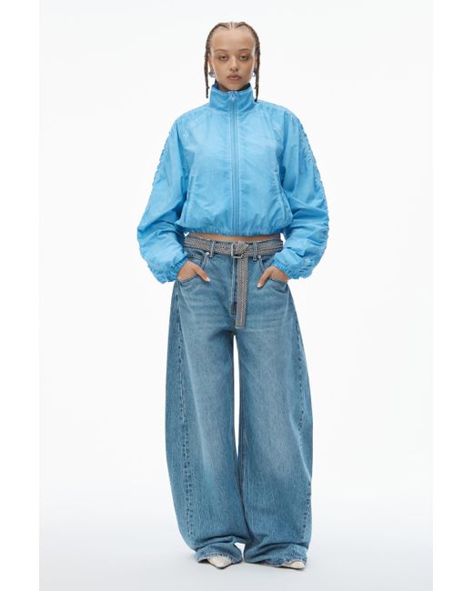 Alexander Wang Blue Ruched Track Jacket