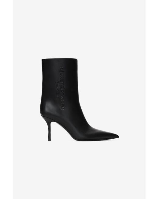 Alexander Wang Black Delphine Ankle Boot In Leather