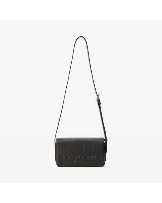 Alexander Wang Black Punch Flap Crossbody