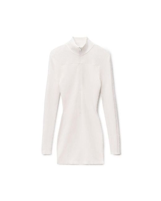 Alexander Wang White Logo Track Stripe Dress