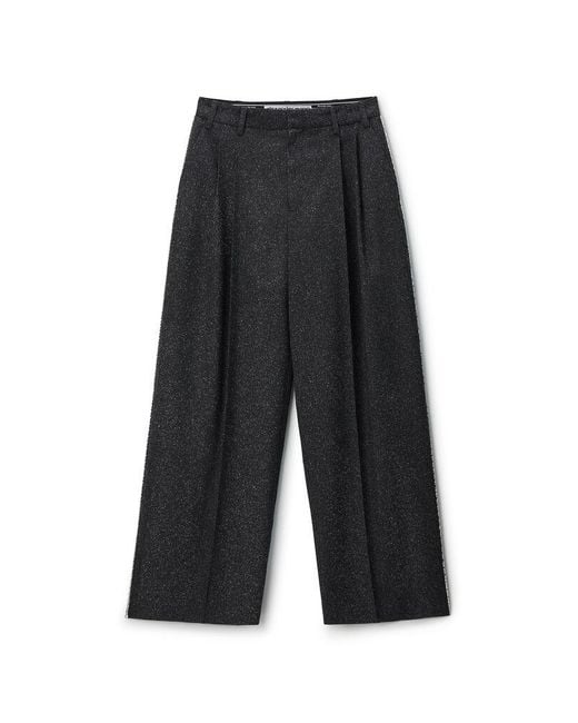 Alexander Wang Black Crystal Trim Mid-Rise Pant