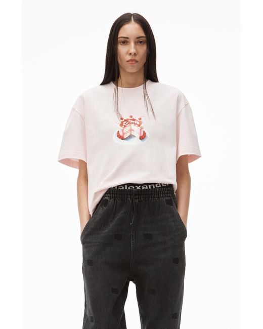 Alexander Wang Pink Cake Graphic T-shirt