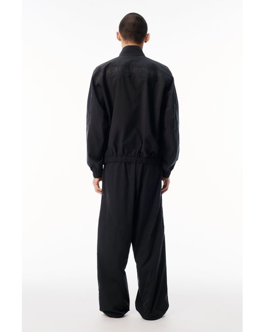 Alexander Wang Black Perforated Logo Mid Rise Track Pant