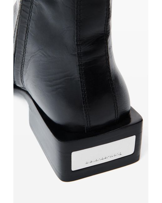 Alexander Wang Black Throttle Ankle Boot In Calf Leather