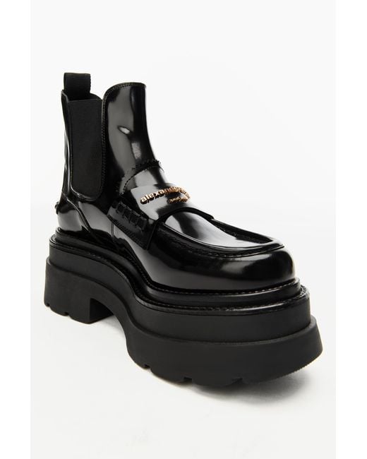 Alexander Wang Black Carter Platform Ankle Boot