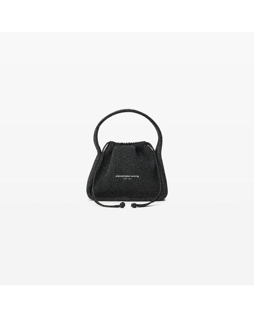 Alexander Wang Black Reflective Knit Ryan Small Bag