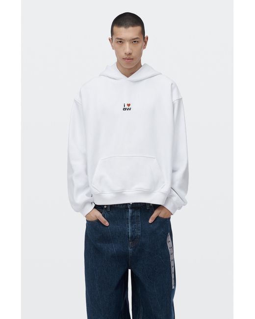 Alexander Wang Black Crystal Hotfix I Heart Aw Hoodie