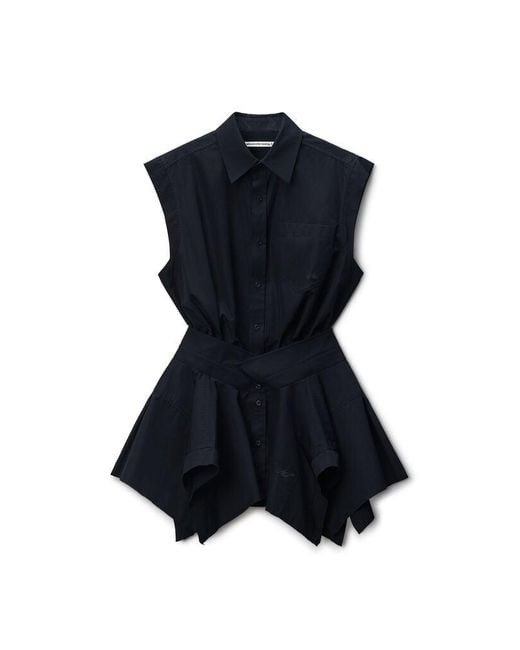 Alexander Wang Black Pre-Styled Cotton Shirtdress