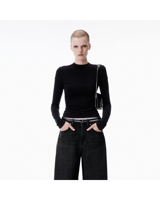 Alexander Wang Black Layered Long Sleeve Tee