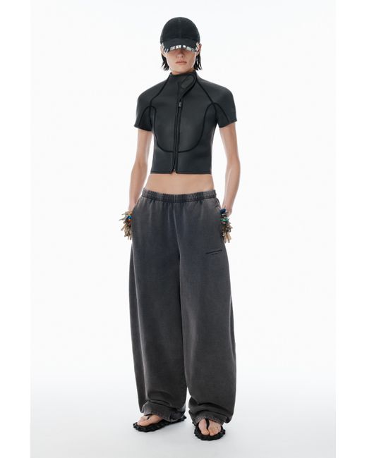 Alexander Wang Black Wide-leg Sweatpants