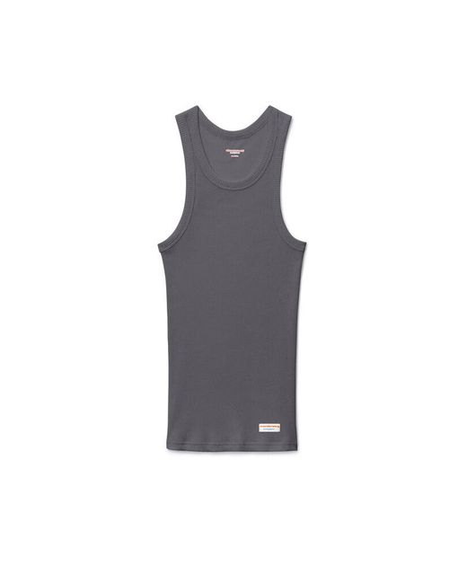 Alexander Wang Gray 'S Cropped Racerback Tank Top for men
