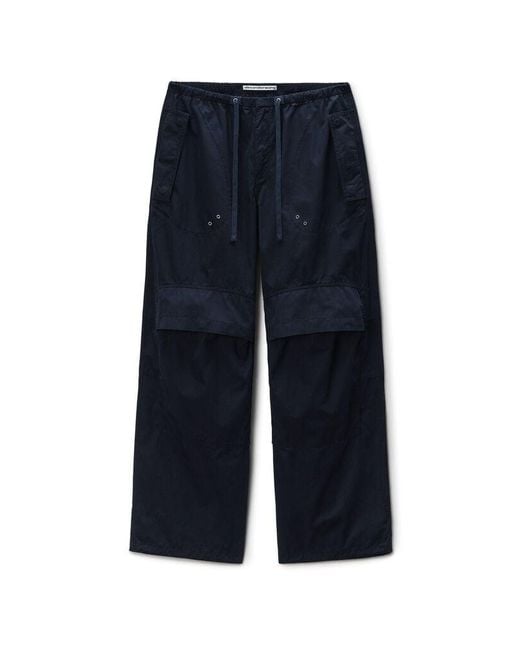 Alexander Wang Blue Cargo Pant Cotton Mid-Rise