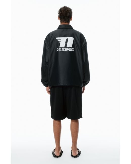 Alexander Wang Black Unisex Canvas Coach Jacket