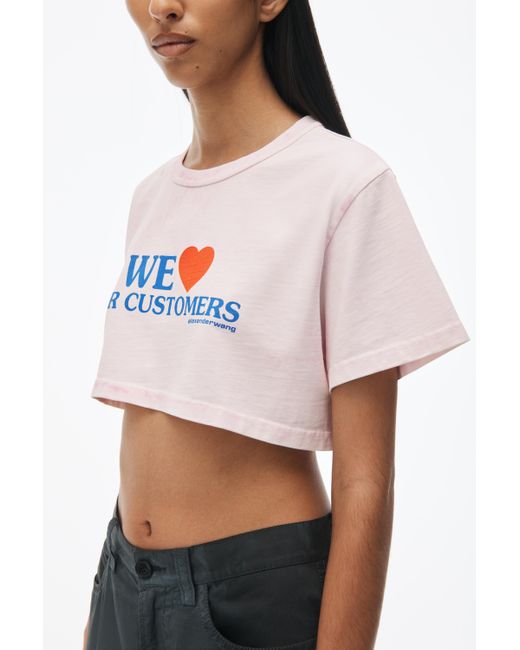Alexander Wang Multicolor Love Our Customers Cropped Tee