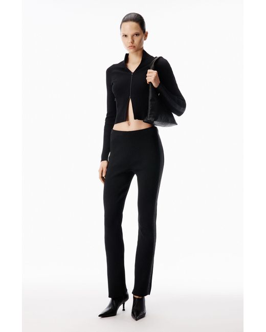 Alexander Wang Black Debossed Logo Fitted Jacket