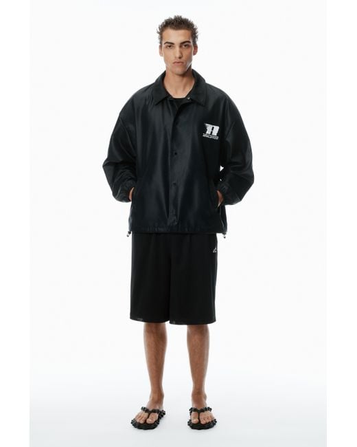 Alexander Wang Black Unisex Canvas Coach Jacket