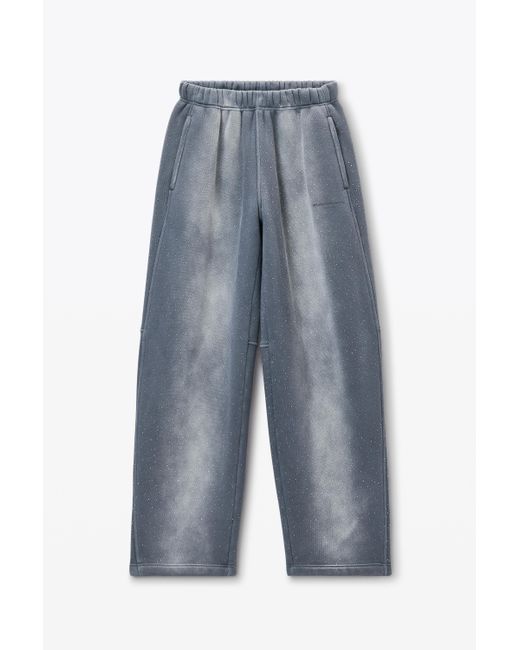 Alexander Wang Blue Unisex Crystal Hotfix Sweatpant