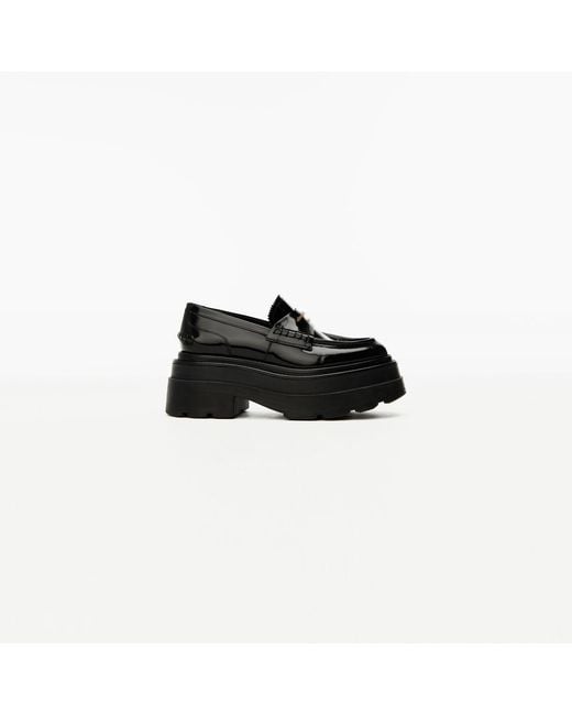 Alexander Wang Black Carter 75 Platform Loafers