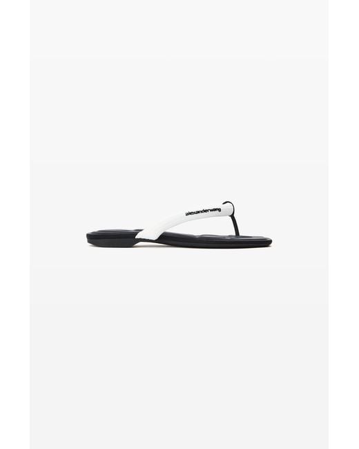 Alexander Wang White Jenna Tubular Flat Thong Sandal