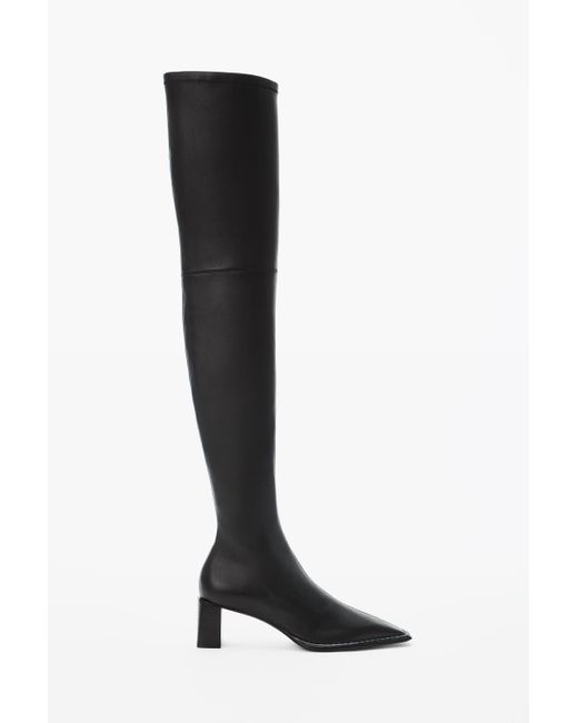 Alexander Wang Black Aldrich 55 Thigh-high Boot In Leather