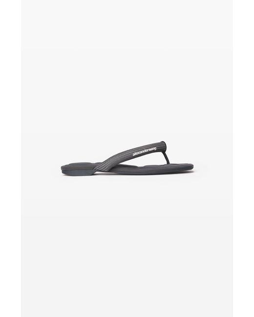 Alexander Wang White Jenna Tubular Flat Thong Sandal