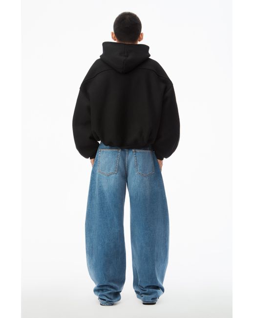 Alexander Wang Black Star Zip Up Hoodie In Dense Fleece for men