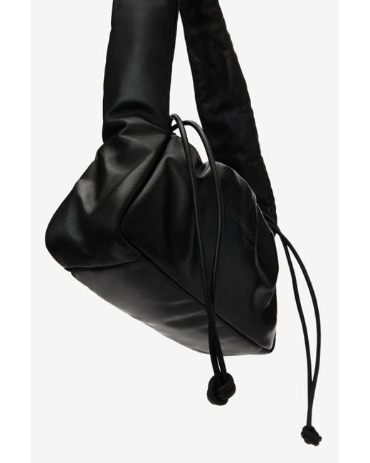 Alexander Wang Black Ryan Puff Small Bag In Buttery Leather