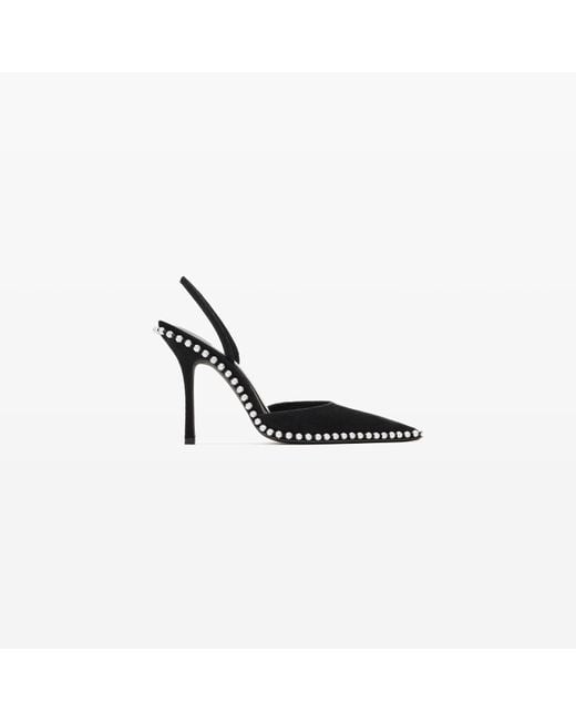 Alexander Wang Black Suede Tia Slingback