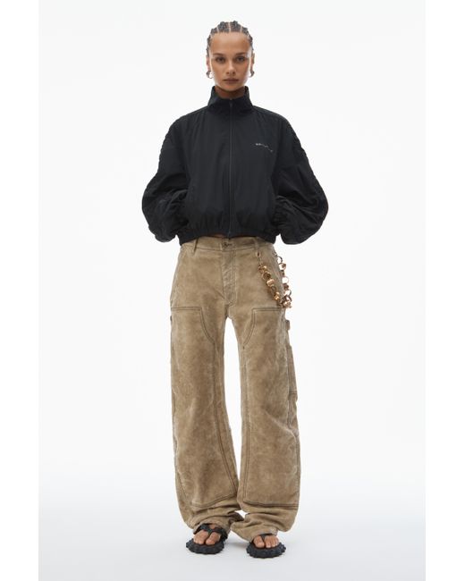 Alexander Wang Black Ruched Track Jacket