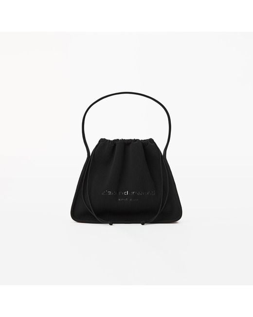 Alexander Wang Black Ribbed Knit Ryan Bag
