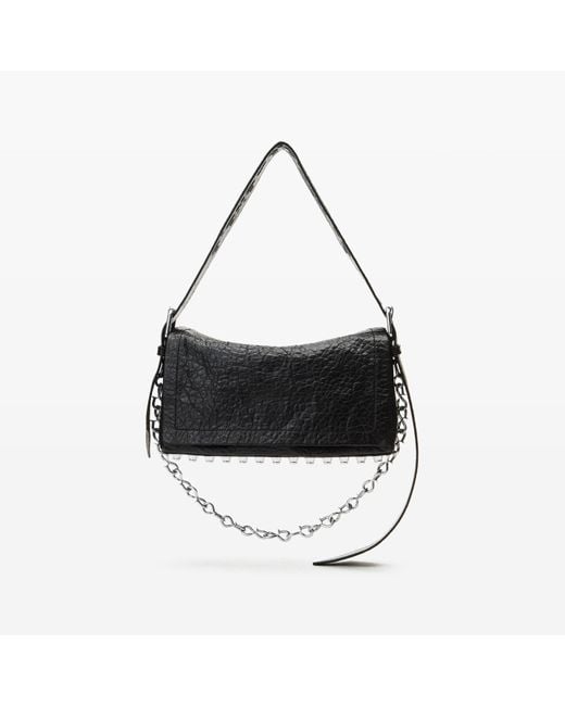 Alexander Wang Black Ricco Medium Flap Bag