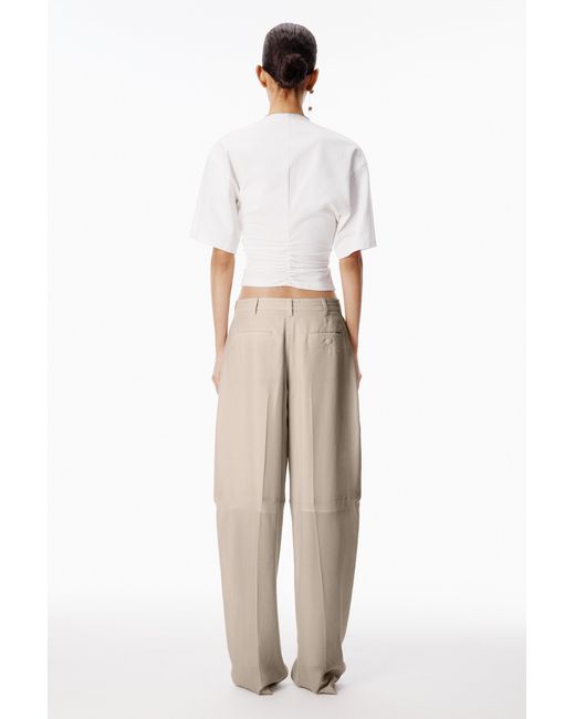 Alexander Wang White Drawcord Tailored Pant