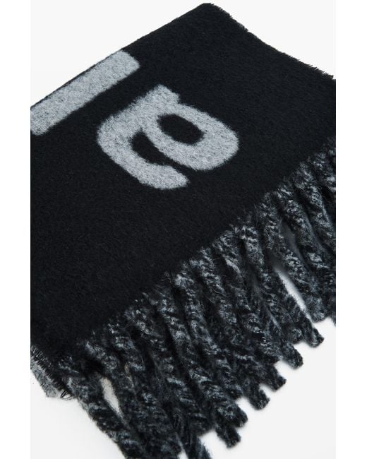 Alexander Wang Black Jacquard Logo Scarf
