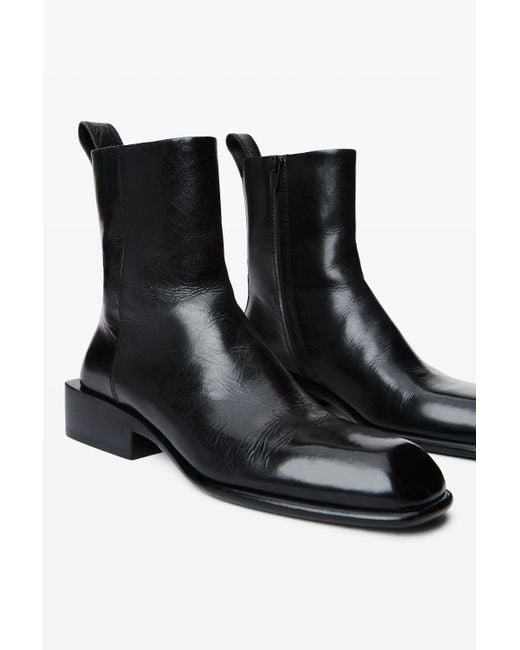 Alexander Wang Throttle Ankle Boot In Calf Leather in Black