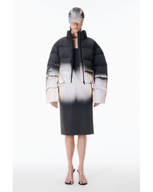Alexander Wang Blue Reflective Gradient Puffer