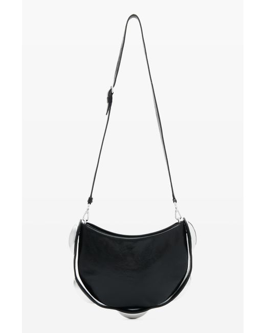Alexander Wang Black Dome Multi Carry Bag In Crackle Patent Leather