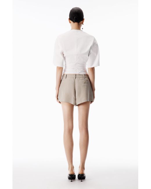 Alexander Wang Natural Drawcord Mid Rise Tailored Short