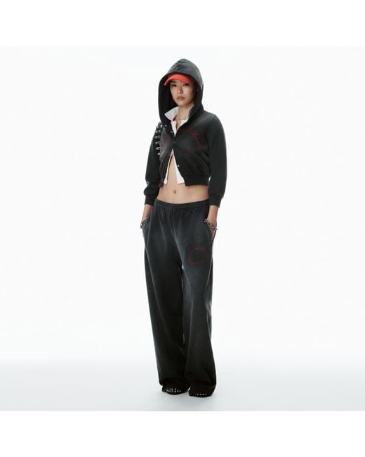 Alexander Wang Black Logo Oversized Sweatpants